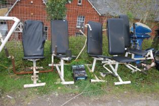 Five exercise gym chairs a/f.