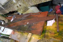 Two cross cut saws. ***V.A.T. will be added to the hammer price of this lot.
