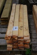 42 lengths of softwood timber 3" x 1" x 47" long.