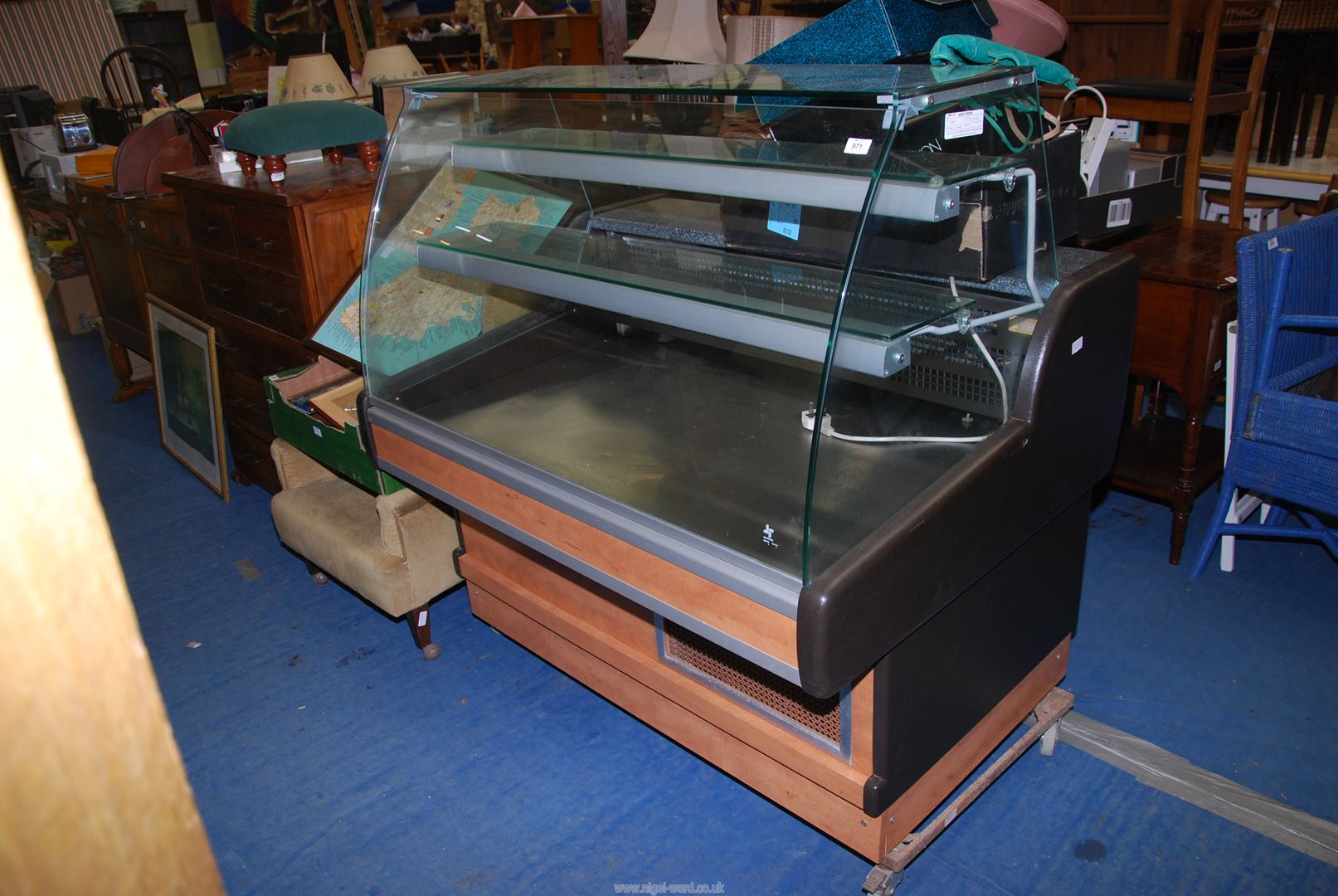 A chilled Patisserie Display Counter/Fridge by Mafirol, in good working order, 1.3 m x .95 m x 1.