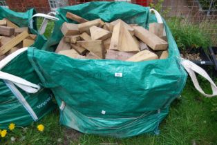 A builders bag of softwood blocks.