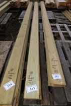 Ten lengths of 6" tanalised ship lap timber 189" long.