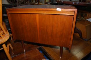 A Teak record cabinet.