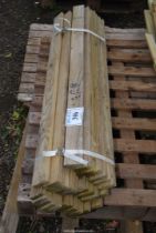 30 lengths of tanalised softwood timber 3" x 1" x 47" long.