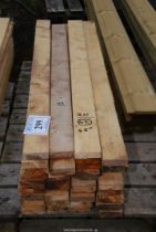 42 lengths of softwood timber 3" x 1" x 45" long.