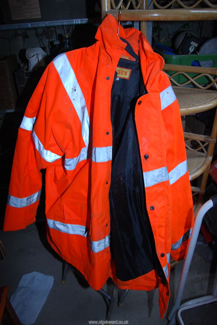 A Hi Vis orange jacket XXX large size. - Image 2 of 2