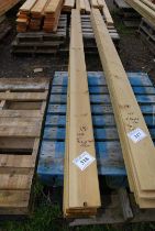 Ten lengths of 6" tanalised ship lap timber 142" long.