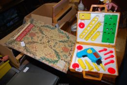Fisher Price tool kit and six full colour William Morris posters.