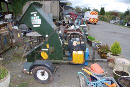 A large mulcher/chipper powered by Kohler Command overhead valve engine, electric start,