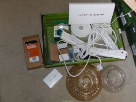 A box of miscellaneous including extension lead, etc.
