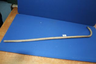A walking cane with silver tip (a/f).