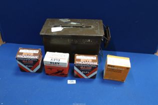 A British Army 1960/70' two ammo box H84- MK1 to hold 200 rounds in clips of 4/7.