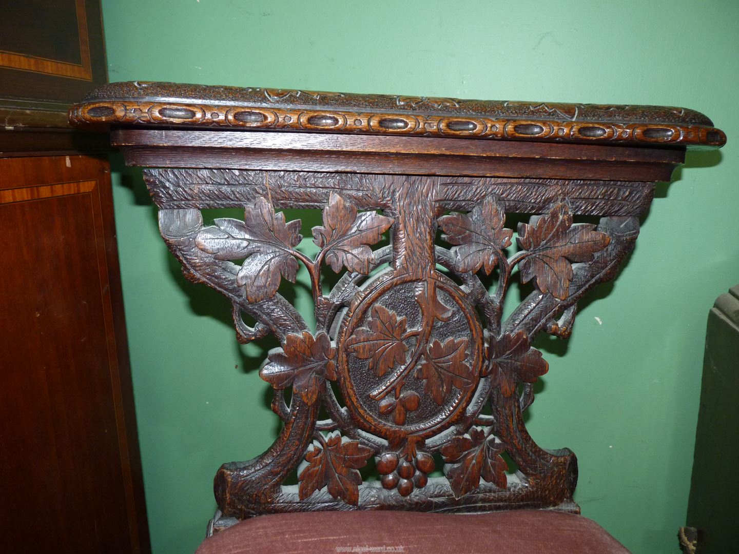 A most unusual Oak framed Side Chair standing on mirrored twist legs, - Image 10 of 25