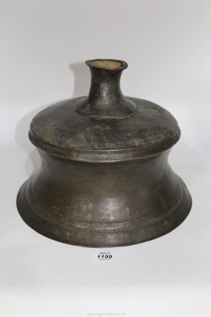 A rare Khorassan bronze candlestick of typical form, 12th - 13th c.