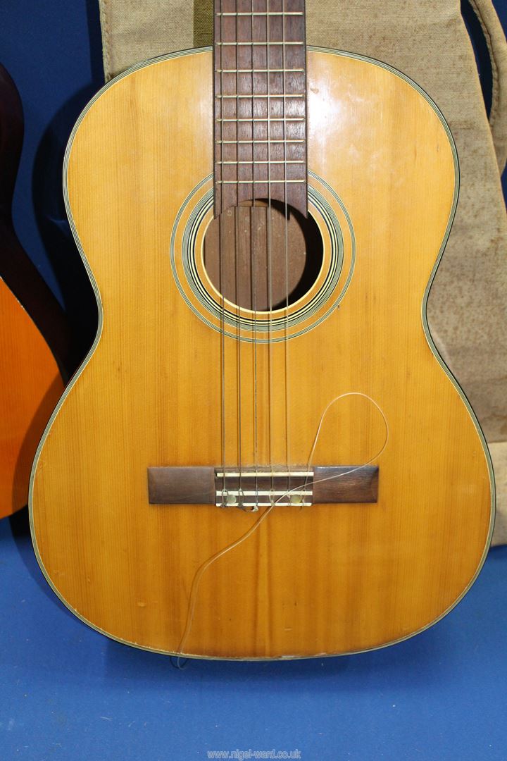 A Lorenzo Guitar in a canvas case and a Hohner "Concerta" guitar, a/f. - Image 3 of 5