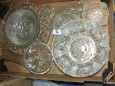 A quantity of glass including trifle bowl, fruit bowl, vases, etc.