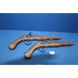 A pair of replica flintlock Pistols. ****ALL WEAPONS MUST BE COLLECTED IN PERSON - NO POSTAGE.