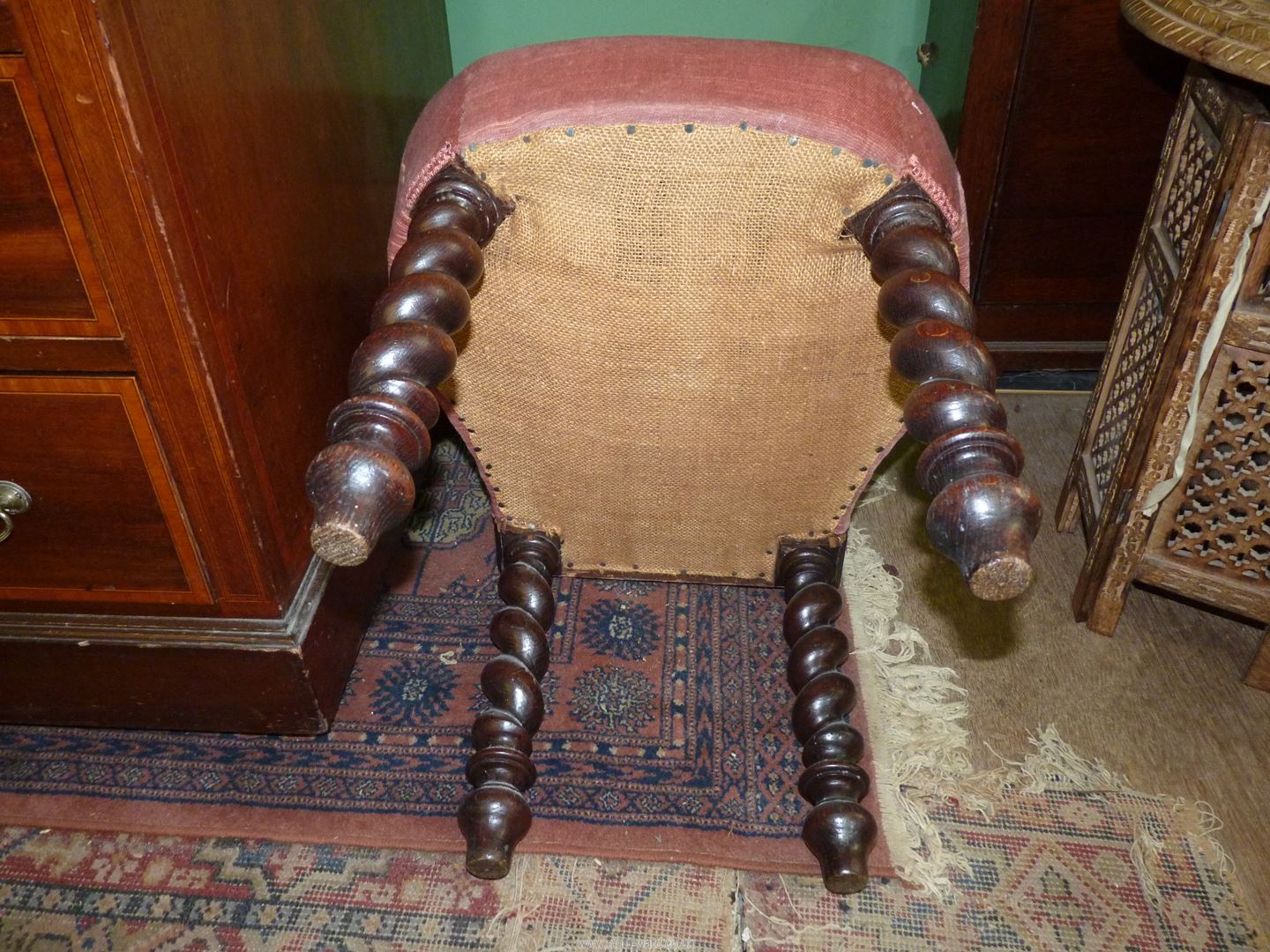 A most unusual Oak framed Side Chair standing on mirrored twist legs, - Image 23 of 25