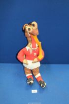 A Deans/Gwentoy Group Welsh Dragon Rugby Union mascot Soft Toy, 19'' tall.