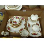 A quantity of Royal Albert 'Old Country Roses' including; cups, saucers, jug, cake, sandwich plate,