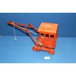 A vintage Triang toy crane.