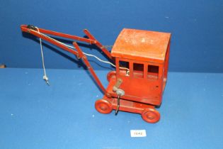 A vintage Triang toy crane.