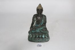 A Tibetan bronze figure of Buddha, of 15th - 16th c.