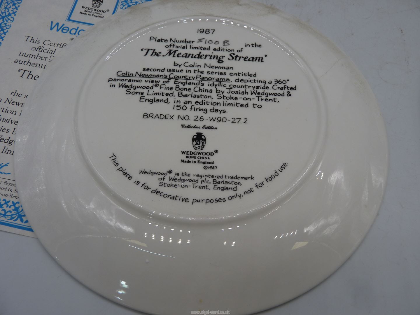 A set of eight Wedgwood Bradex 'Colin Newman's Country Panorama' display plates. - Image 2 of 2