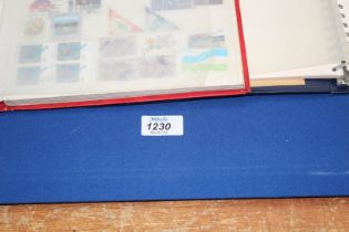 Four Stamp Albums and contents including Australia, UK, USA, Channel Islands, Canada, etc.