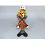 A Murano style glass clown