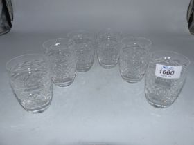 Six small Waterford crystal tumblers (two a/f).