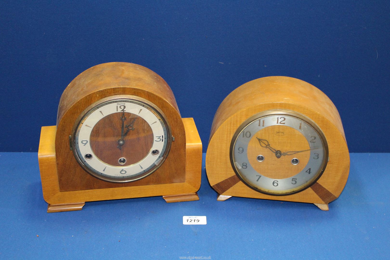 A three train Westminster chiming Mantle Clock and a two train Mantle Clock,