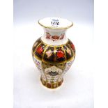 A Royal Crown Derby 'Old Imari' Vase no:1128 Lx11.