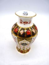 A Royal Crown Derby 'Old Imari' Vase no:1128 Lx11.