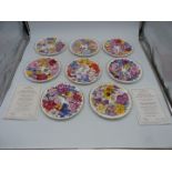 A set of eight Royal Albert 'A bouquet for the Queen Mother' display plates.