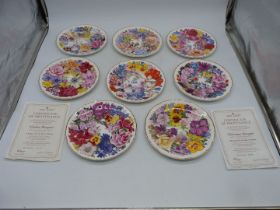 A set of eight Royal Albert 'A bouquet for the Queen Mother' display plates.