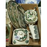 A quantity of Masons Ironstone 'Chartreuse' china to include; three dinner plates,
