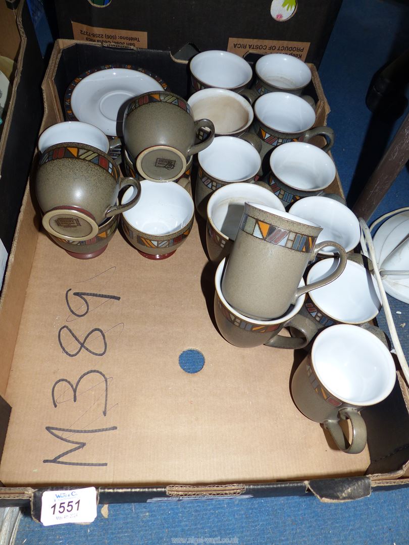 A quantity of Denby 'Marrakesh' tea and coffee ware.