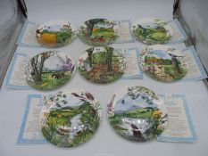 A set of eight Wedgwood Bradex 'Colin Newman's Country Panorama' display plates.