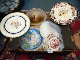 A quantity of dinner and display Plates including Coalport, Royal Doulton, oriental, etc.