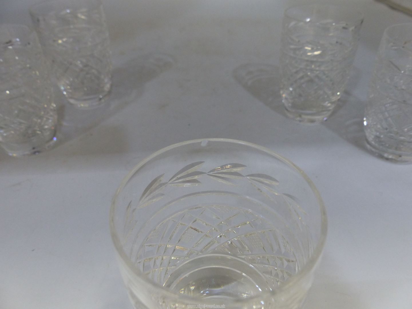 Six small Waterford crystal tumblers (two a/f). - Image 3 of 4