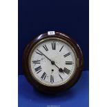 A circular dial, single train movement Wall clock having Roman numerals,