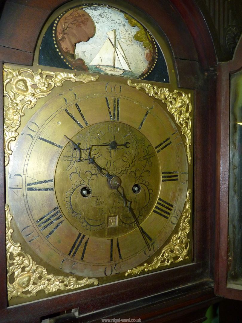 A darkwood strung Mahogany cased Longcase Clock, - Image 2 of 6