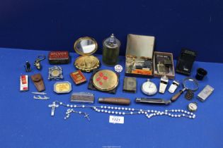 A small quantity of miscellanea including Zippo and other lighters, penknives,