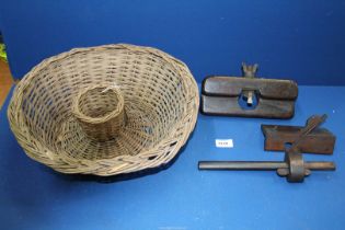 A cane Basket with central aperture,
