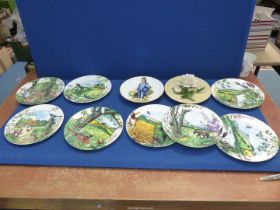 A set of eight Limited Edition Wedgwood Bradex 'Country Panorama' plates by Colin Newman,