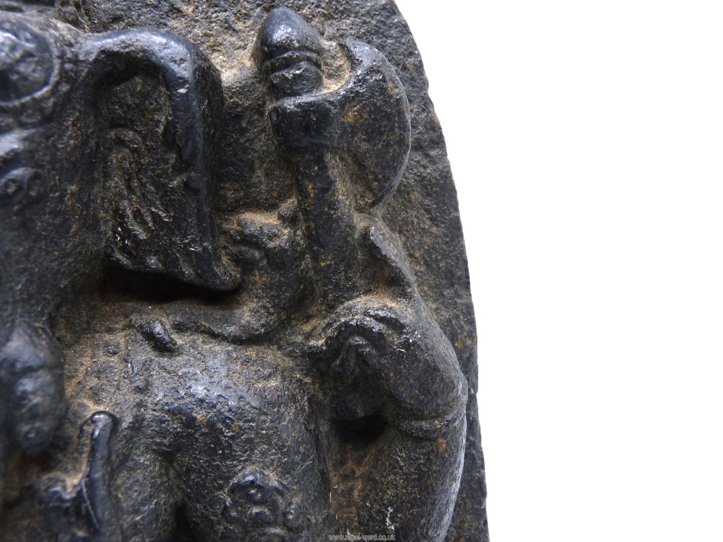 A rare and very early Indian black stone stele, carved with a figure of Ganesh, - Image 11 of 13