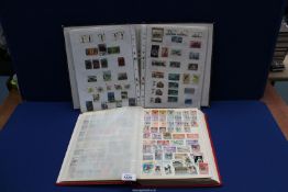 Two albums of Stamps including USA, Spain, Bermuda, Kenya, Indonesia, etc.