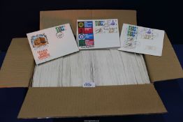 A box of First Day Covers of "Mechanics Institute Manchester Trades Union Congress" dated 1968,