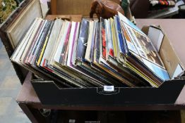 A large quantity of LP's including; The Beatles, Replicas Tubeway Army,